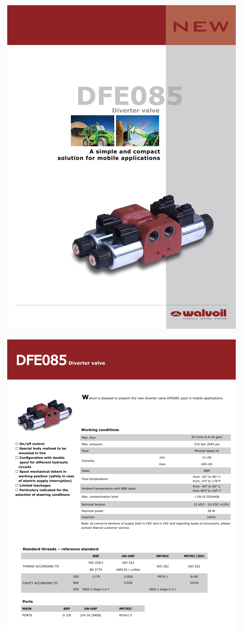 Walvoil液压阀-D1WWCG01E_DFE085(图1)